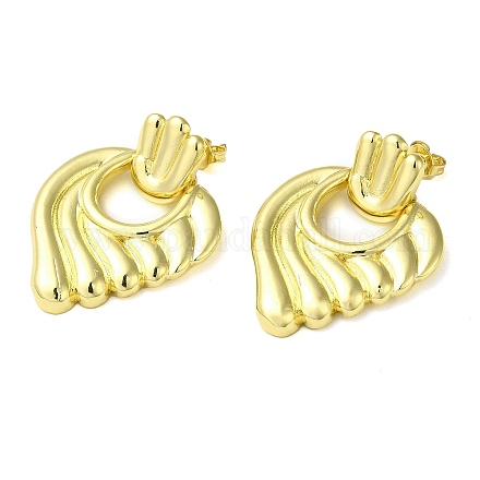 Серьги-гвоздики из латуни Wing EJEW-G373-05G-1