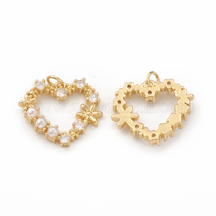 Кулоны из экологически чистой латуни с микропаве и кубическим цирконием KK-I698-24G-1