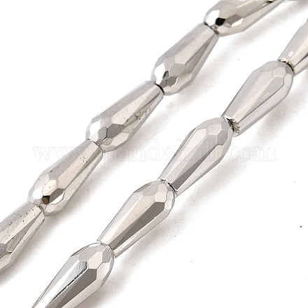 Стеклянные бусины с гальваническим покрытием  EGLA-F166-09P-1