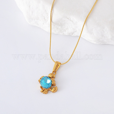 3 шт. элегантные ожерелья из нержавеющей стали с подвеской в виде краба для женщин и девочек LK4464-1