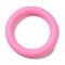 Silicone Beads, Ring, Pearl Pink, 65x10mm, Hole: 3mm