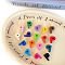 Opaque Acrylic European Beads, Large Hole Beads, Mixed Color, Letter P, 20.8x15.1x13.8mm, Hole: 6.3mm, 138~252pcs/500g