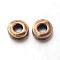 Tibetan Style Alloy Beads, Lead Free and Cadmium Free and Nickel Free, Donut, Red Copper, 6x2mm, Hole: 2.5mm.