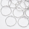 Alloy Open Back Bezel Pendants, For DIY UV Resin, Epoxy Resin, Pressed Flower Jewelry, Ring, Platinum, 34.5~35x34.5x1.5mm, Hole: 2.5x1mm
