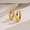 Elegant 201 Stainless Steel Hoop Earrings, Golden, 22x17mm