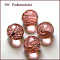 K9 Glass, Imitation Austrian Crystal Beads, Grade AAA, Faceted, Round, Light Salmon, 6mm, Hole: 0.7~0.9mm