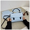 DIY Rectangle Corssbody Bags Set, Including Soft PU Leather Bag Materials, Light Sky Blue, 210x150x80mm