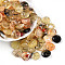 Transparent Acrylic Beads, Flat Round, Two Tone, Light Khaki, 14x14x5~5.5mm, Hole: 1.8mm, about 28pcs/20g
