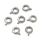 304 Stainless Steel Tube Bails, Ring, Stainless Steel Color, 10.5x8x3mm, Hole: 1.2mm, Inner Diameter: 4mm