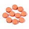 Acrylic Beads, Flat Round, Dark Orange, 7x4mm, Hole: 1.8mm, about 3500pcs/500g