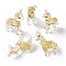 Home Decorations, Handmade Lampwork Display Decorations, Horse, Gold, 25~30x12~16x34~38mm