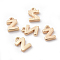 Brass Charms, Letter, Real 18K Gold Plated, Letter.Z, 8x5x1.5mm, Hole: 0.8mm