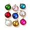 316 Stainless Steel Faceted Glass Pendants, Rhombus, Ion Plating(IP), Real 18K Gold Plated,, with Loop, Mixed Color, 17x14.5x6.5mm, Hole: 2.5mm