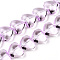 Transparency Glass Beads Strands, Heart, Plum, 12.5x14.5x8mm, Hole: 0.8mm, about 50pcs/strand, 24.61''(62.5cm)