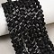 Natural Shungite Beads Strands, Faceted, Twist, 6~6.5x5x5mm, Hole: 1mm, about 58~61pcs/strand, 14.17''~14.69''(36~37.3cm)