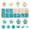 14 Styles Synthetic Turquoise Beads Strands, Mixed Dyed and Undyed, Mixed Shapes, 5~18x2~15x3~8mm, Hole: 1~1.5mm; about 492pcs/box