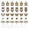 DIY Blank Dome Pendant Making Kit, Including Alloy Pendant Cabochons Settings, Glass Cabochons, Elephant & Turtle & Owl & Butterfly & Dragonfly, Antique Bronze, 60Pcs/box