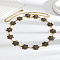 Bohemian Style Alloy Geometric Link Chain Waist Belly Chains, Antique Golden, Flower, 1160mm