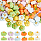 120Pcs 6 Colors Opaque Resin Decoden Cabochons, Pumpkin, Mixed Color, 16.5x12mm, 20pcs/color
