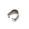 Tarnish Resistant 304 Stainless Steel Snap on Bails, Stainless Steel Color, 8x8x4mm