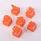 Halloween Theme Paper Gift Boxes, Mixed Shapes, Orange, 6x6x5cm, 2pcs/style, 12pcs/set