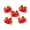 Handmade Lampwork Beads, Crab, 17~18.5x23~24.5x7~8.5mm, Hole: 2mm