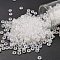 TOHO 6/0 Demi Round Beads, Japanese Seed Beads, (161F) Transparent AB Frost Crystal, 4x1.9mm, about 13500pcs/pound(450g)