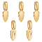 5Pcs 304 Stainless Steel Glue-on Flat Pad Pendant Bails, Golden, 23x7.5x1.5mm, Hole: 3.5x7.5mm, Tray: 3x7mm