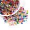 Baking Painted Transparent Glass Beads, Round, Mixed Color, 4~5mm, Hole: 0.8~1.4mm