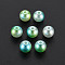 ABS Plastic Imitation Pearl Beads, Round, Lime Green, 8mm, Hole: 1.8mm, about 841pcs/217g