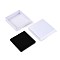 Cardboard Jewelry Boxes, for Pendant & Earring & Ring, with Sponge Inside, Square, WhiteSmoke, 8.8x8.8x2.8cm