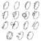 15Pcs 15 Style Crystal Rhinestone Teardrop & Horse Eye & Leaf Finger Rings, Alloy Stackable Rings for Women, Silver, Inner Diameter: 12~16.5mm, 1Pc/style