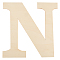 Unfinished Wood Shape, Letter, Letter.N, 29.8x29.5x0.2cm