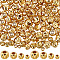 200Pcs 4 Styles Brass Spacer Beads, Long-Lasting Plated, Corrugated Round, Real 18K Gold Plated, 3~6x2~5mm, Hole: 1.2~2mm, 50pcs/style