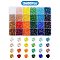 3600Pcs 24 Colors Transparent Electroplate Glass Beads, Pearl Luster Plated, Faceted, Bicone, Mixed Color, 4x4mm, Hole: 0.8mm, about 150Pcs/color