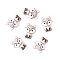 6Pcs Silicone Beads, Cartoon Fox, Misty Rose, 29.5x23.5x16.5mm, Hole: 2mm