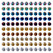 150Pcs 10 Colors Electroplated Natural Lava Rock Beads Strands, Round, Mixed Color, 8.5mm, Hole: 1mm, 15pcs/color