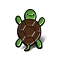 Enamel Pins, Alloy Lapel Pin Backs for Clothes, Turtle, 25.5x17.5mm