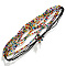 Bohemian Style Multilayer Adjustable Glass Braided Bead Style Bracelets, Mixed Color, 11 inch(28cm)