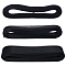 3 Rolls 3 Styles Polyester Gauze Ribbon, Clothes Accessories, Black, 1/2~2 inch(12~50mm), 1 roll/style