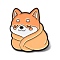 Shiba Inu with Blanket Enamel Pins, Alloy Lapel Pin Backs for Backpack Clothes, Sandy Brown, 30.5x27mm