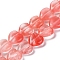 Cherry Quartz Glass Beads Strands, Heart, 11.5~12x11.5~12x5~5.5mm, Hole: 1mm, about 33pcs/strand, 15.16''(38.5cm)