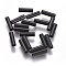304 Stainless Steel Tube Beads, Electrophoresis Black, 10x3mm, Hole: 2mm