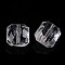 Transparent Acrylic Beads, Faceted, Rectangle, Clear, 10x12x6mm, Hole: 1mm, about 880pcs/500g