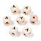 Printed Natural Schima Wood Beads, Horizontal Hole, Cube with Initial Letter, PapayaWhip, Lead Free, Letter A, 8x8x8mm, Hole: 2.5~3mm
