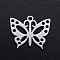 Tarnish Resistant 201 Stainless Steel Pendants, Butterfly, Stainless Steel Color, 13x16x1mm, Hole: 1.2mm