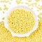 Opaque Acrylic Beads, Peanut, Yellow, 6.5x4x3mm, Hole: 1.5mm, about 9998pcs/500g