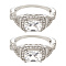 1Pc Brass Micro Pave Clear Cubic Zirconia Finger Rings for Women, Square, Platinum, Inner Diameter: 17mm
