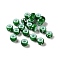 Spray Painted ABS Plastic European Beads, Large Hole Beads, Round, Dark Green, 9x6mm, Hole: 4mm, about 1600pcs/500g