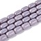 Opaque Glass Beads Strands, Barrel, Lilac, 9x6mm, Hole: 0.7~1mm, about 42~44pcs/strand, 14.57~15.75''(37~40cm)